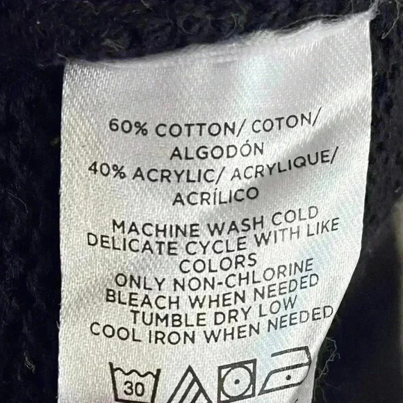 Ann Taylor Black and off White Sweater poncho knit M/L - Picture 6 of 6